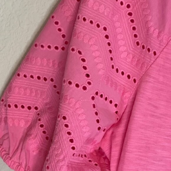 Petite‎ XL Style & Co Women's Cotton Mixed-Media Embroidered Blouse - Picture 4 of 5